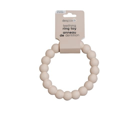 dexypaw Aggressive Teething Chew Toy Set For Dog, Ring - Nude