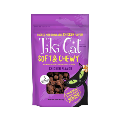 Tiki Cat Soft & Chewy Grain Free Chicken Flavor Cat Treats 6oz