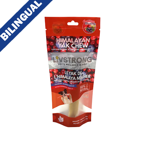 Livstrong Himalayan Yak Cheese Infused with Cranberry & Blueberry Dog Treat 75g
