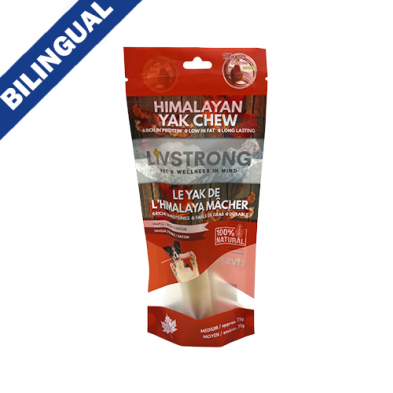 Livstrong Himalayan Yak Cheese Infused with Maple Bacon Dog Treat 75g
