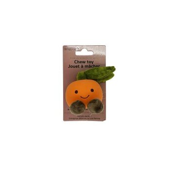 dexypaw Latex And Plush Toy For Small Dog - Orange 3"