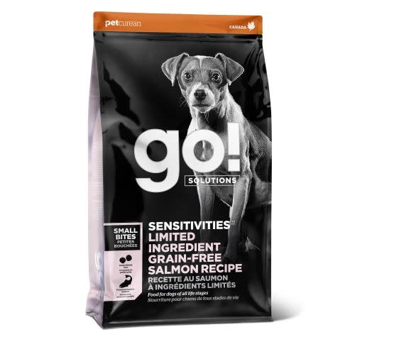 PetCurean Sensitivities Lid Grain Free Salmon Small Bites Recipe For Dog 3.5 Lbs
