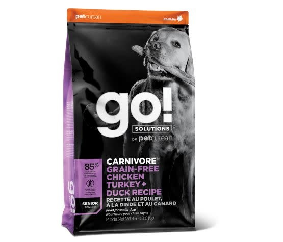 PetCurean Carnivore Grain Free Chicken, Turkey + Duck Recipe For Senior Dog 3.5 Lbs