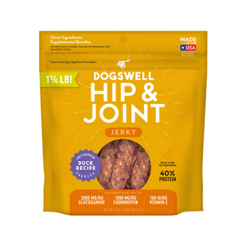 Dogswell Hip & Joint Jerky Duck Recipe Dog Treat 20oz