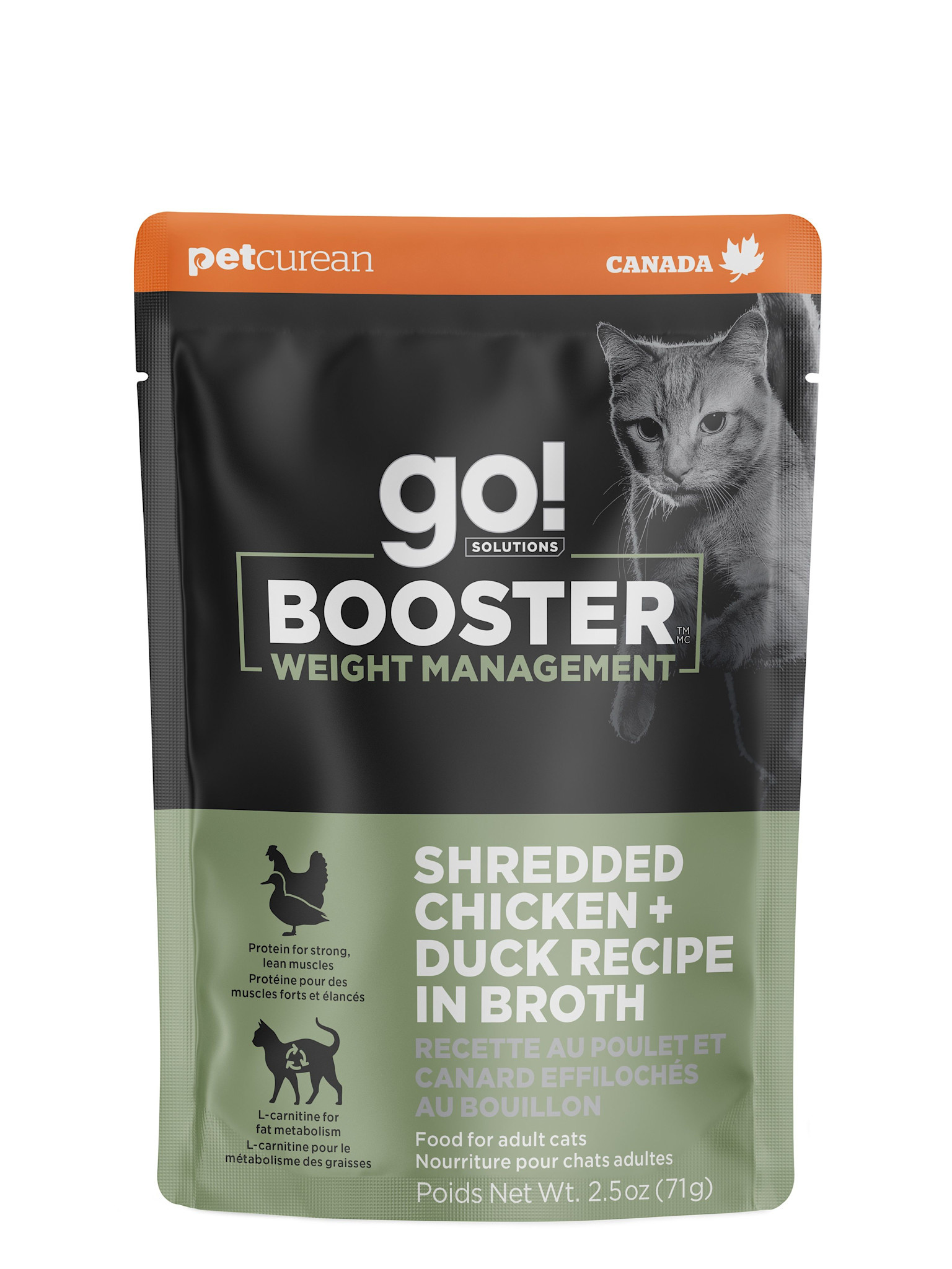 PetCurean Booster Weight Management Shredded Chicken And Duck In Broth For Cat