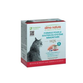 Almo Nature Cat Immune Support Formula - Chicken Recipe With Blueberry In Gravy 6x50gr