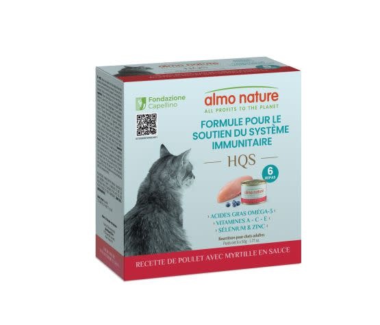 Almo Nature Cat Immune Support Formula - Chicken Recipe With Blueberry In Gravy 6x50gr