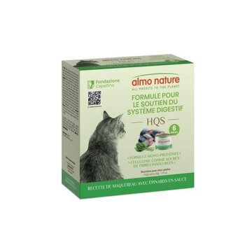 Almo Nature Digestive Support Formula - Mackerel Recipe With Spinach In Gravy 6x50gr