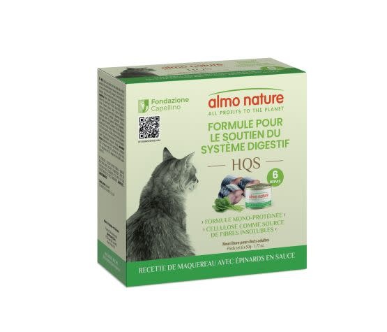 Almo Nature Digestive Support Formula - Mackerel Recipe With Spinach In Gravy 6x50gr