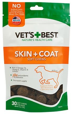 Vet's Best Skin + Coat Soft Chews 30pc