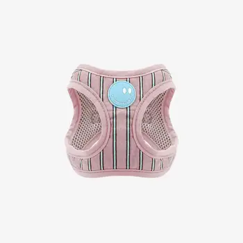 Puppy Gallery Stripe Daisy Dog Step-In Harness Pink