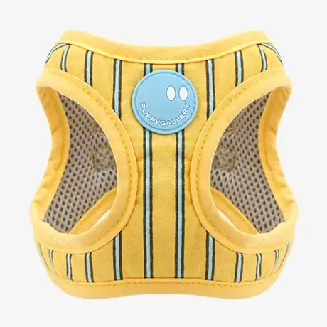Puppy Gallery Stripe Daisy Dog Step-In Harness Yellow
