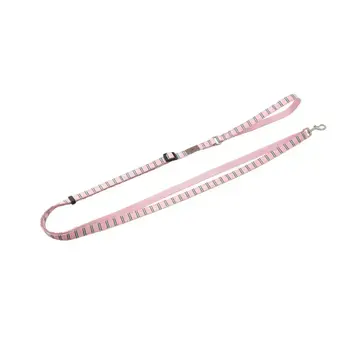 Puppy Gallery Stripe Daisy Dog Lead Pink