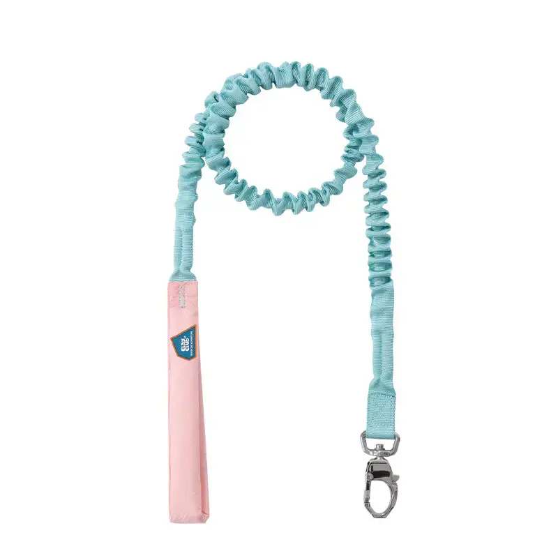 Puppy Gallery GO Mentum Dog Bungee Lead - Blue & Pink
