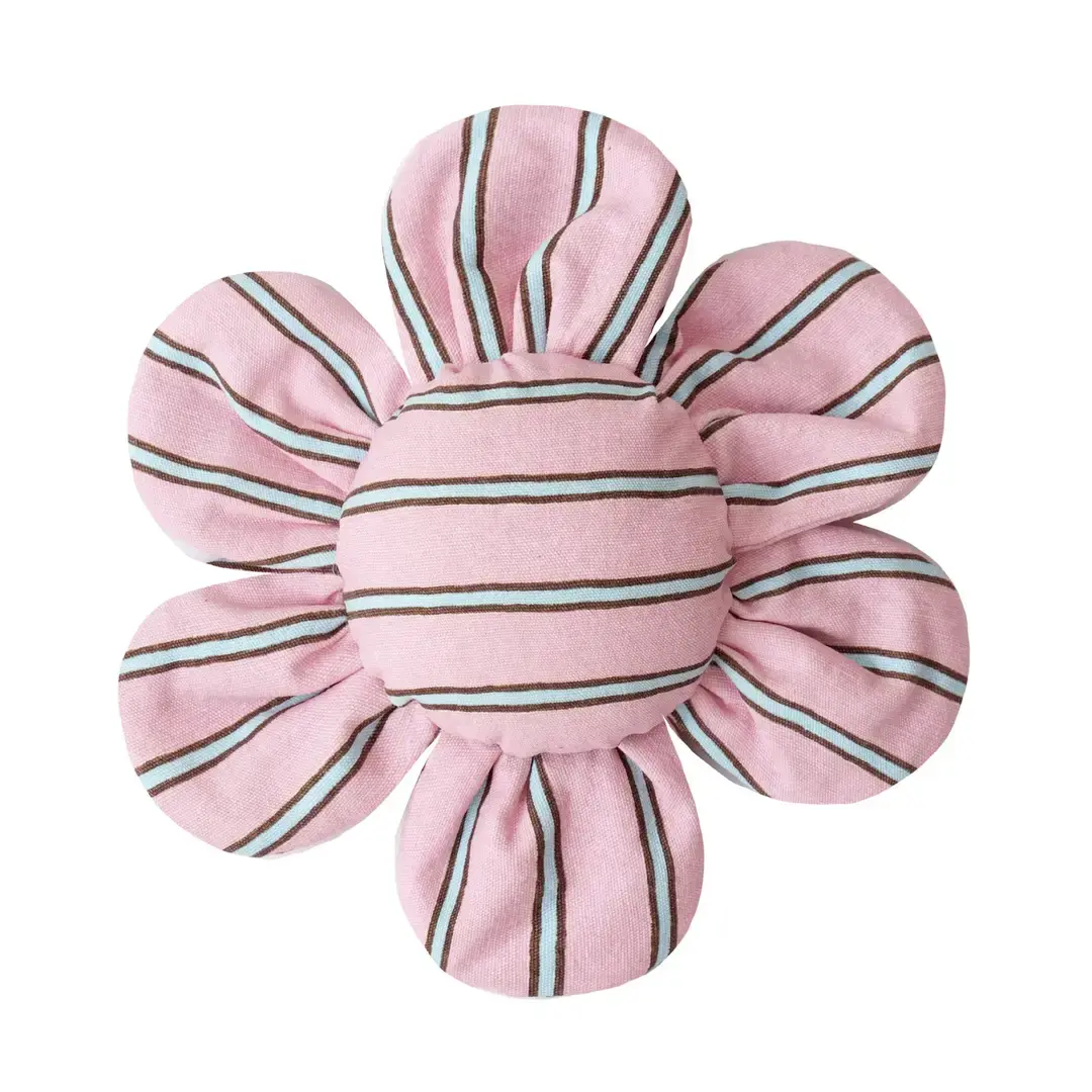 Puppy Gallery Stripe Daisy Dog Toy Pink
