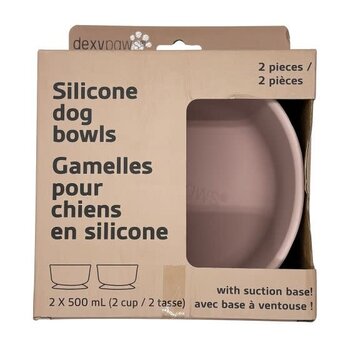 dexypaw Dexypaws Silicone Dog Bowls 2 pc 500ml