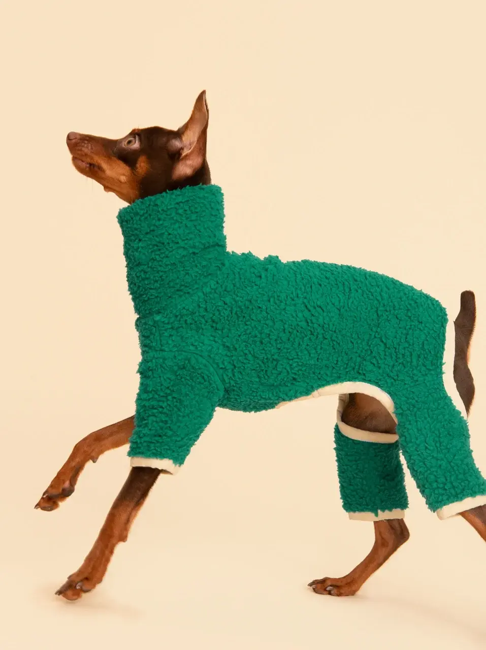 Little Beast Solid Fleece Onesie - Green