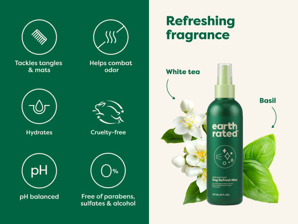 Earth Rated White Tea & Basil Dog Refresh Mist 8oz