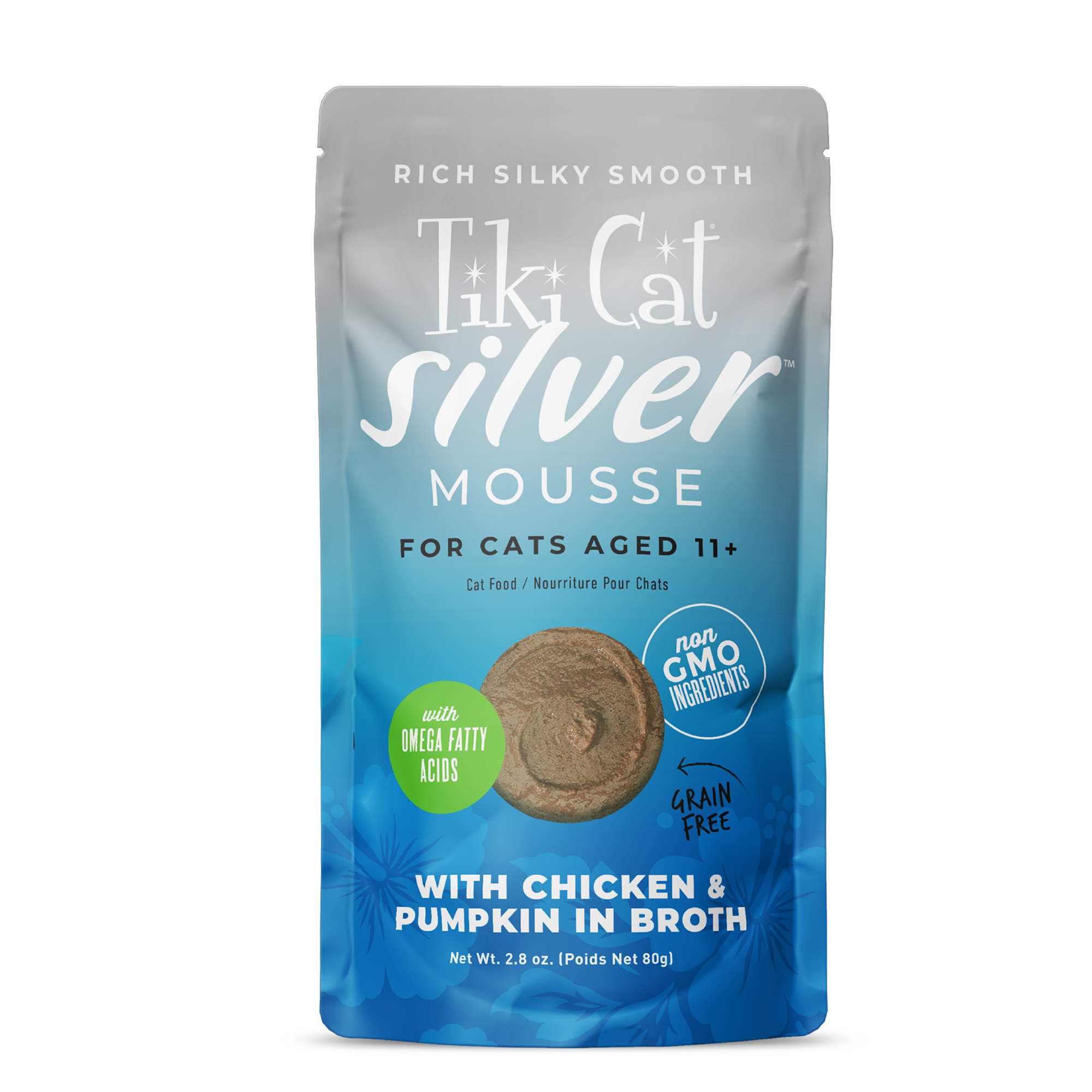Tiki Cat Tiki Cat Velvet Mousse - Chicken & Pumpkin broth 2.8oz