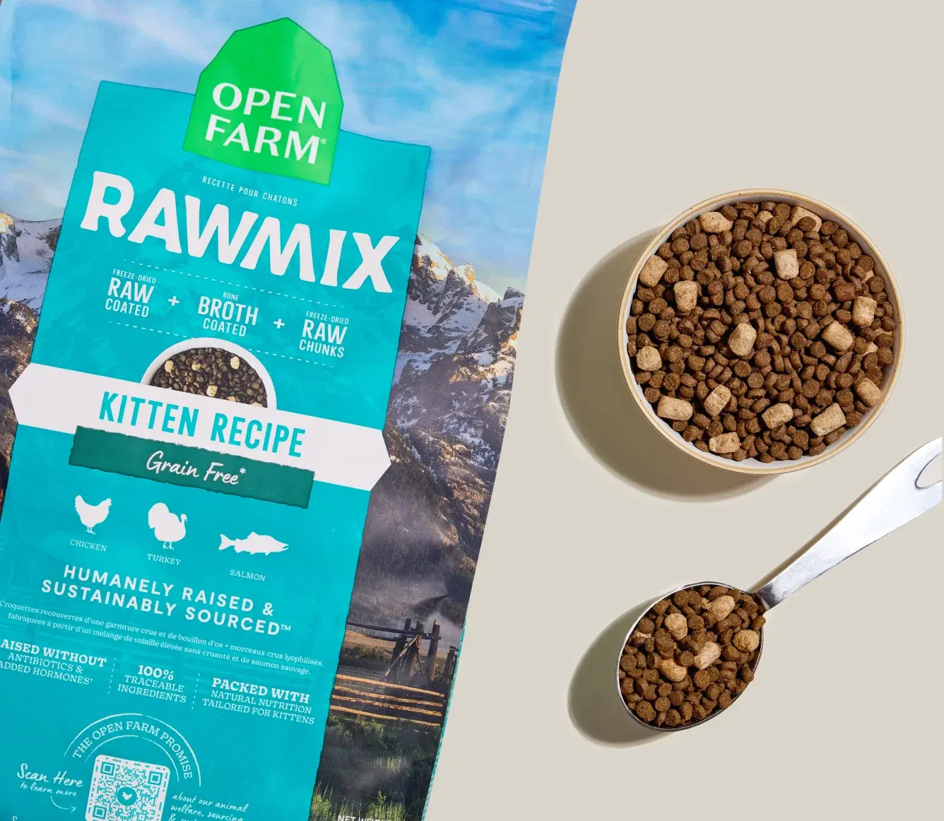 Open Farm RawMix Grain Free Kitten Recipe Dry Cat Food 2.25lb