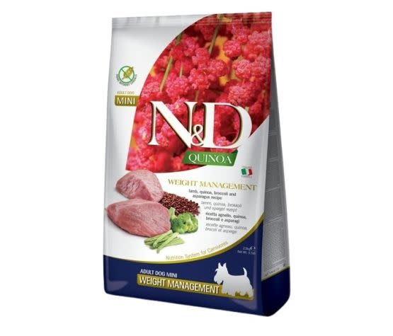 Farmina N&D Quinoa Grain Free Dog Weight Management Lamb Mini 5.5 Lb