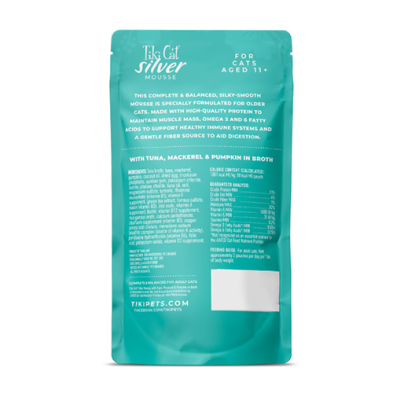 Tiki Cat Tiki Cat® Silver™ Mousse with Tuna, Mackerel & Pumpkin in Broth Wet Cat Food 12 x 2.8oz