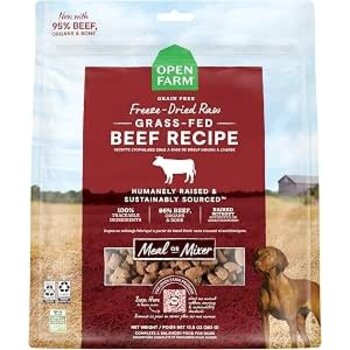 Open Farm Grass-Fed Beef Freeze Dried Raw Morsels for Dogs- 13.5 oz