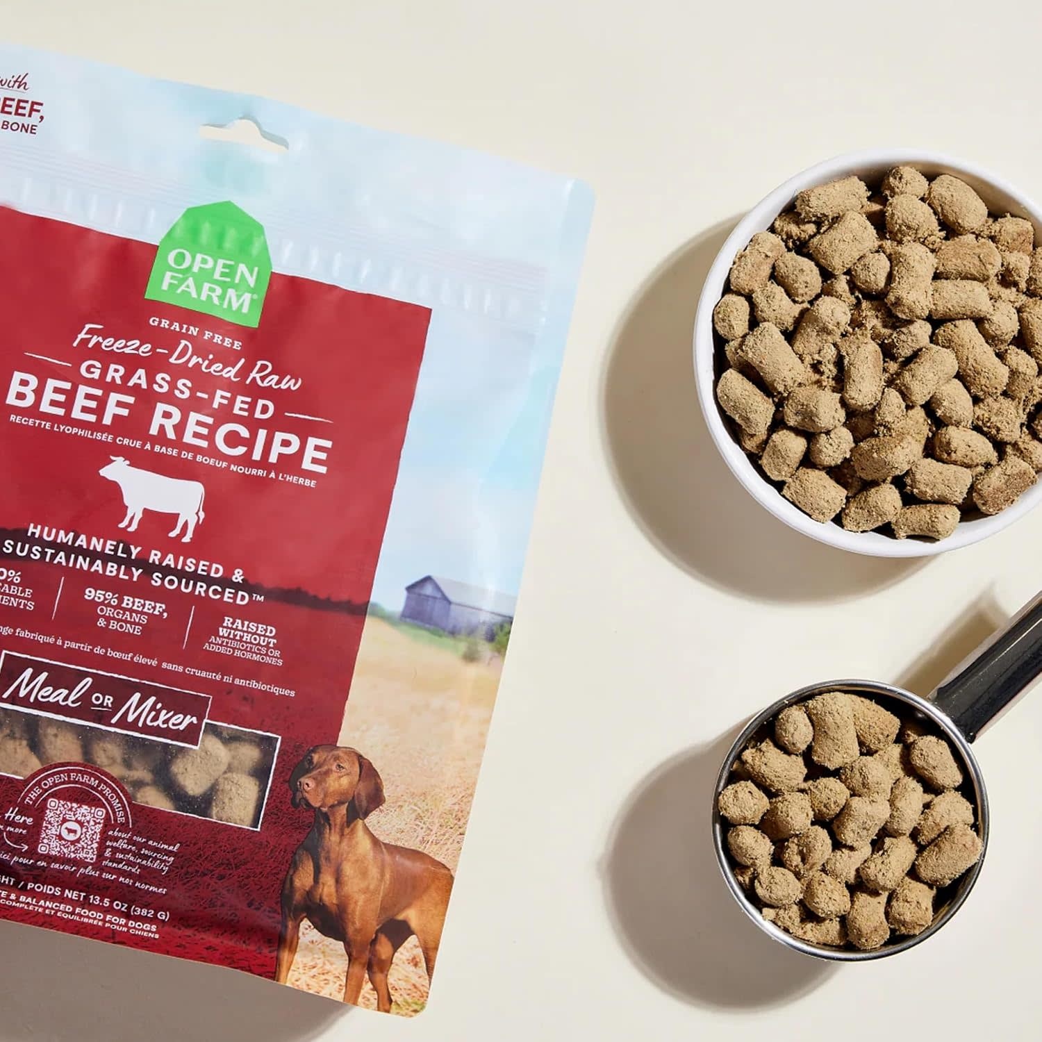 Open Farm Grass-Fed Freeze-Dried Raw- Beef Recipe- 13.5 oz