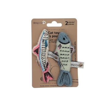 dexypaw Dexypaws Cat Toys With Catnip - Mackerel And Herring Duo