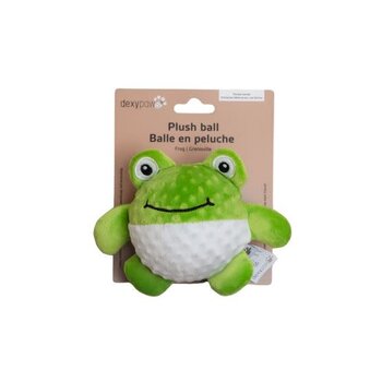 dexypaw Dexypaws Plush Toy With Integrated Ball For Dog - Frog