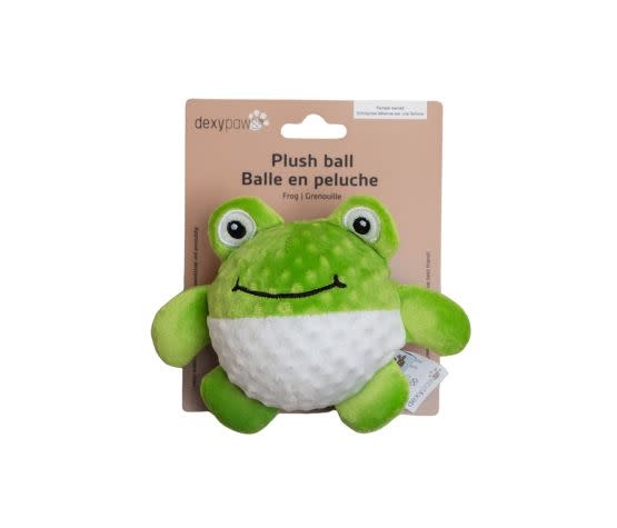 dexypaw Dexypaws Plush Toy With Integrated Ball For Dog - Frog