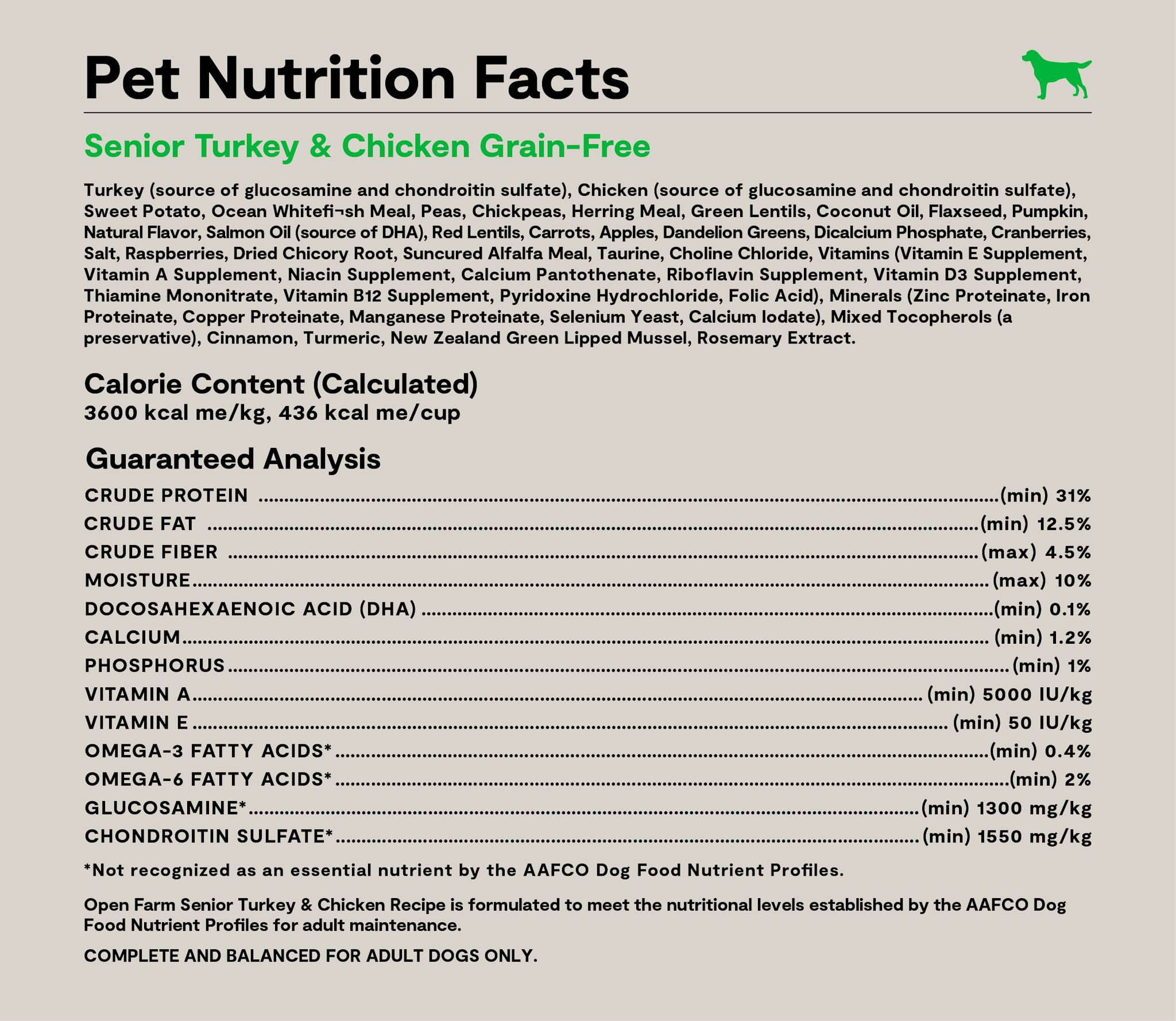 Open Farm Open Farm Dog Senior Recipe