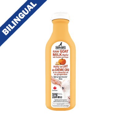 Happy Days HAPPY DAYS Raw Goat Milk Kefir with Pumpkin and Ginger 975ml Frozen for Dogs & Cats