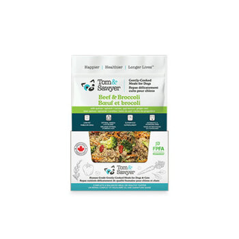 Tom & Sawyer Tom&Sawyer Beef & Broccoli Gently-Cooked Frozen Meals for Dogs 454gm
