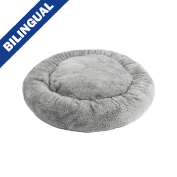 goo-eez Goo-eez® Anti-Skid Heavy Plush Pet Bed Grey 20" x 20"