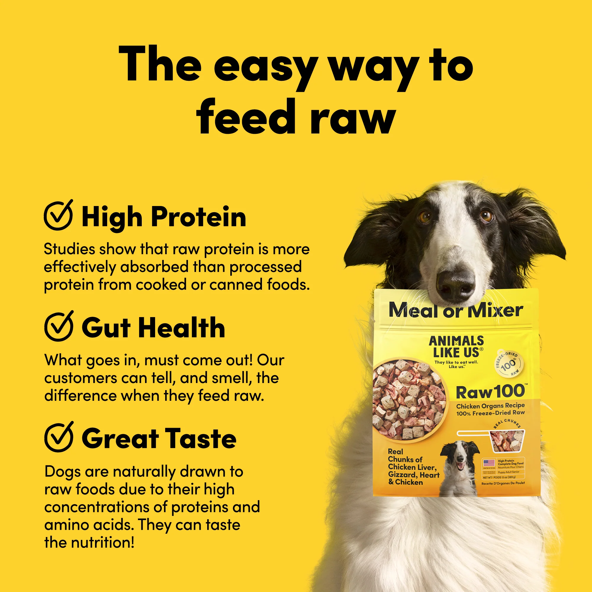 Animals Like Us Animals Like Us - Raw100 Chicken Organs 4oz
