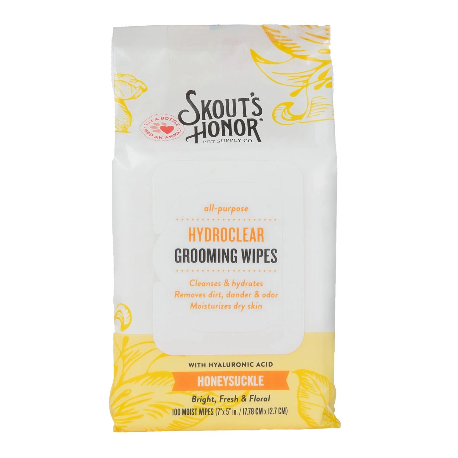 Skout's Honor HydroClear Grooming Wipes Honeysuckle