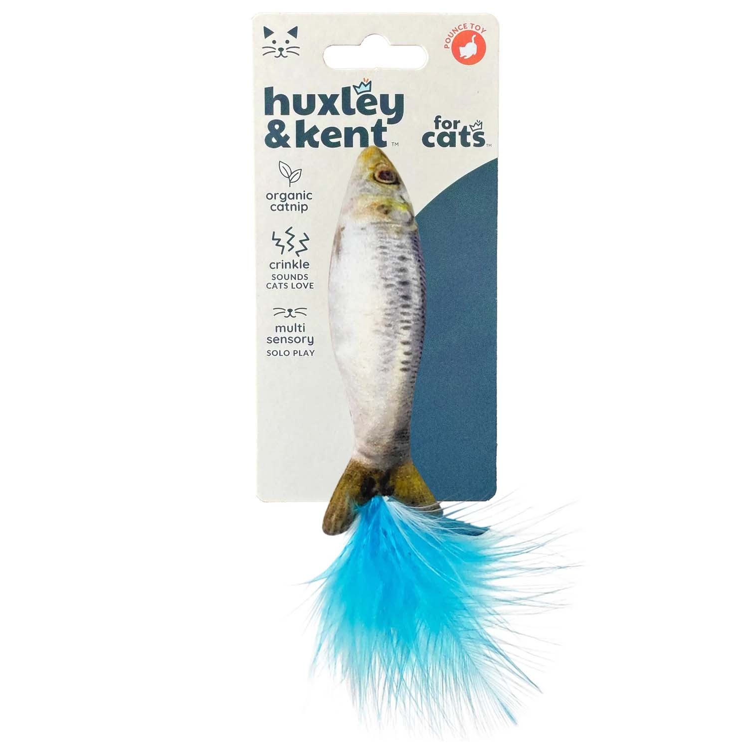 Huxley & Kent Kittybells Plush Sardine with Crinkle and Organic Catnip