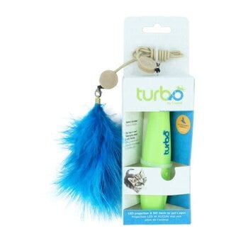 turbo Turbo Telescoping Wand with LED Pointer Feathered Cat Toy, One Size Cat 1pc