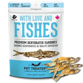 Pet Treatery Granville Dried Sardines With Love And Fishes Treats