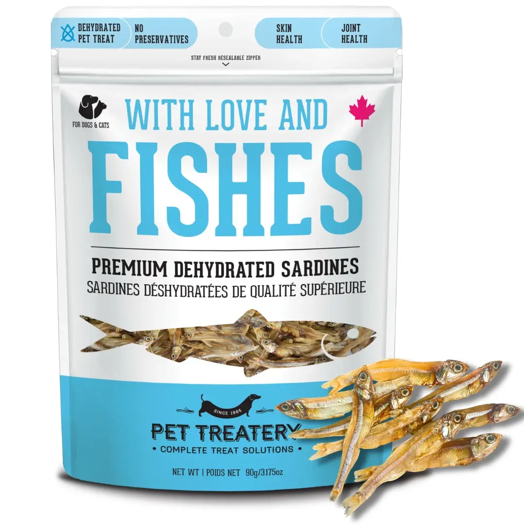 Pet Treatery Granville Dried Sardines With Love And Fishes Treats
