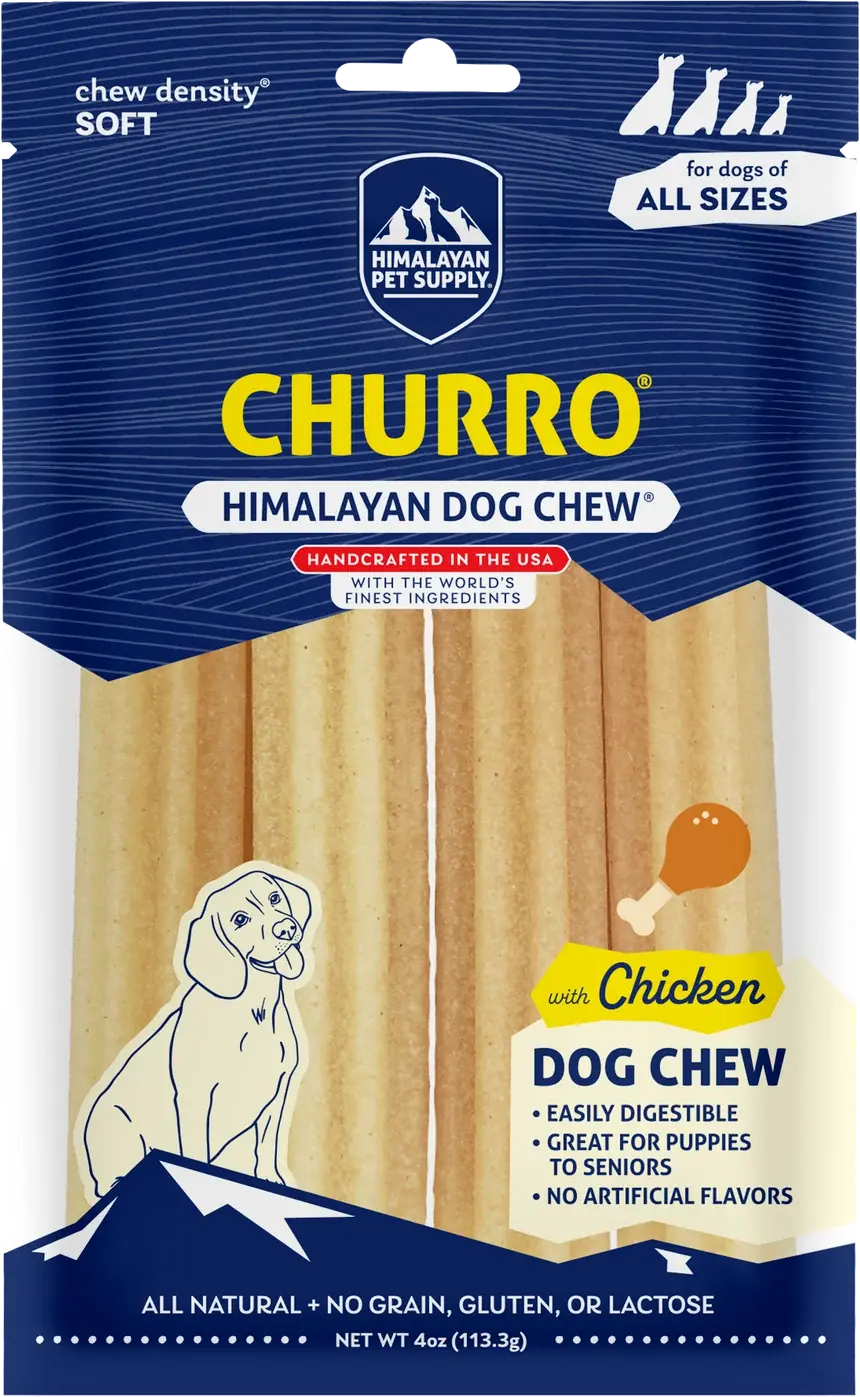 Himalayan Dog Chew Yaky Churro Dog Chews 4pk
