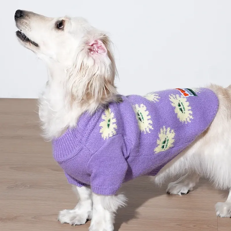 Puppy Gallery Anemone Knitted Dog Sweater