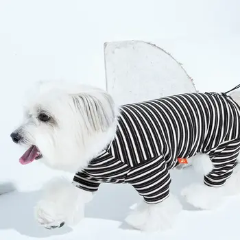 Puppy Gallery JamJam Stripe All-In-One Jumpsuit - Dog Pajama
