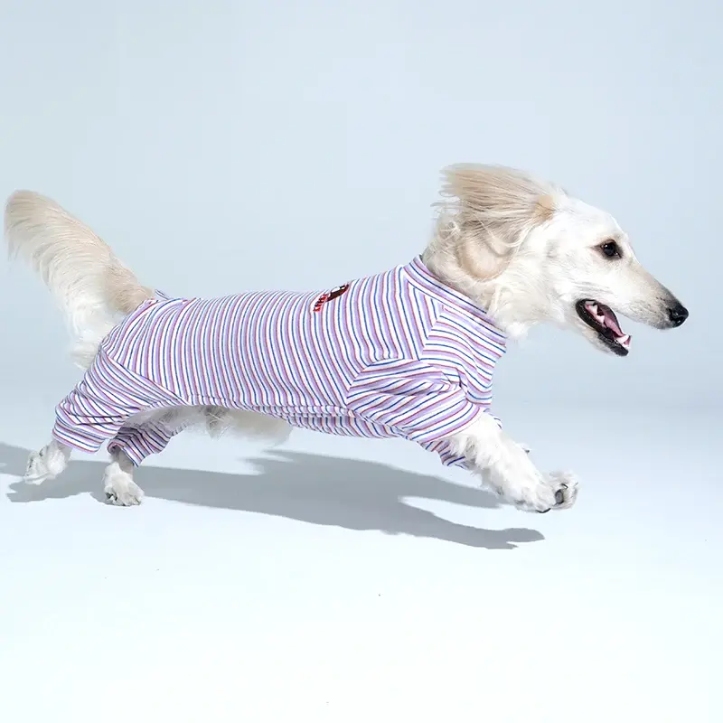 Puppy Gallery JamJam Stripe All-In-One Jumpsuit - Dog Pajama