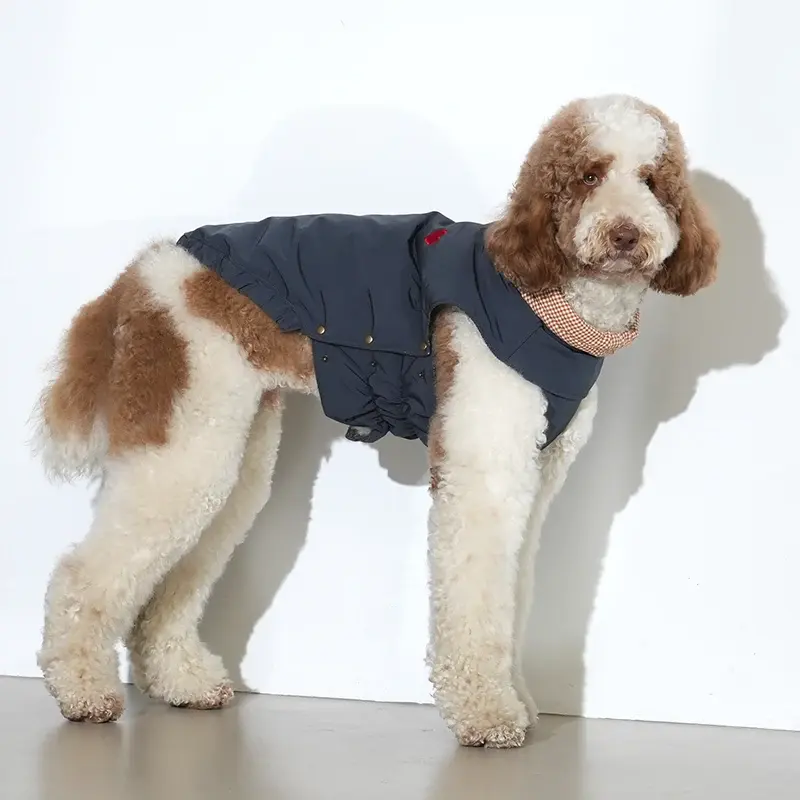 Puppy Gallery Check My Heart Padding - Dog Winter Jacket
