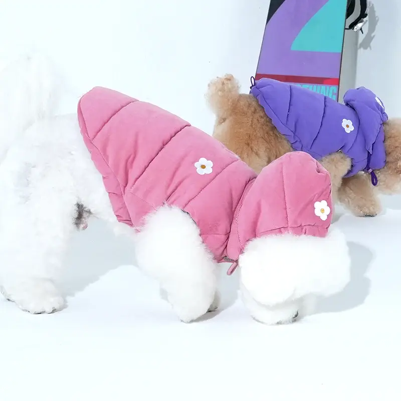 Puppy Gallery Daisy Vintage Padding et Bonnet - Dog Winter Vest