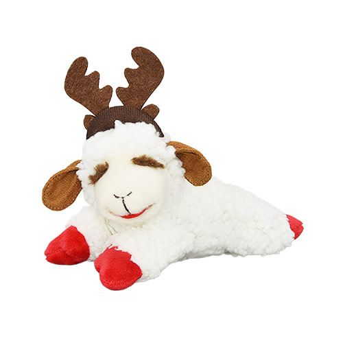 Multipet Holiday Lamb Chop with Antlers 10.5"