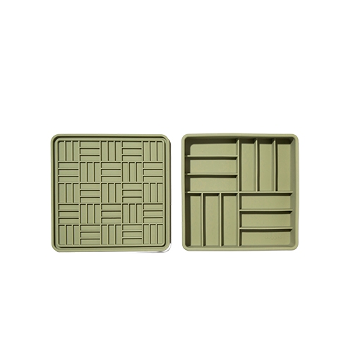 Dogged 3-in-1 Parquet Slow Feeder Bowl Olive