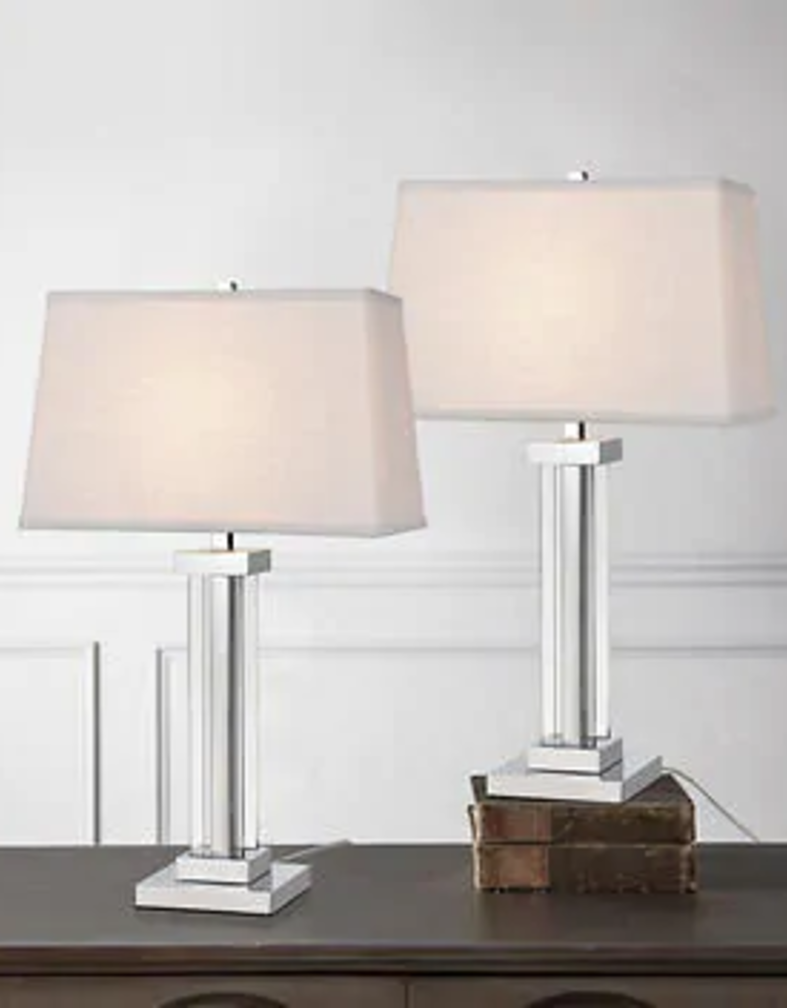 low rectangular table lamp